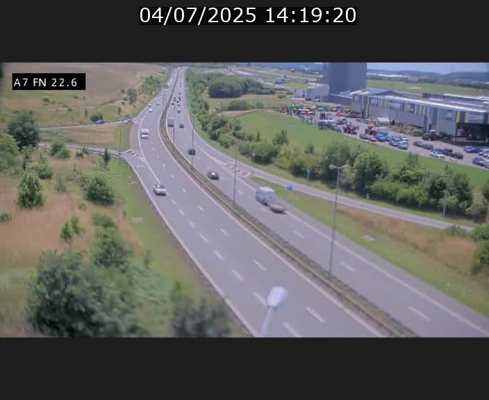 Caméra trafic Luxembourg - A7, Colmar-berg direction Mersch