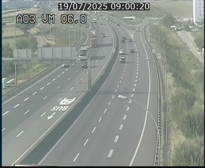 Traffic live webcam Luxembourg Aire de Berchem - A3 - BK 6 - direction France