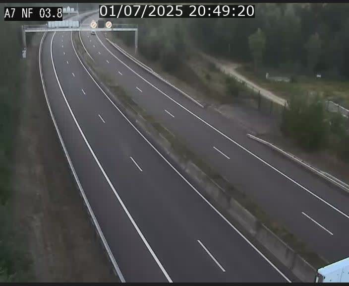 Webcam autoroute A7 au Luxembourg à la sortie du Tunnel Stafelter vers le Nord