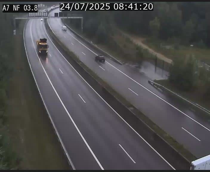 Webcam autoroute A7 au Luxembourg à la sortie du Tunnel Stafelter vers le Nord