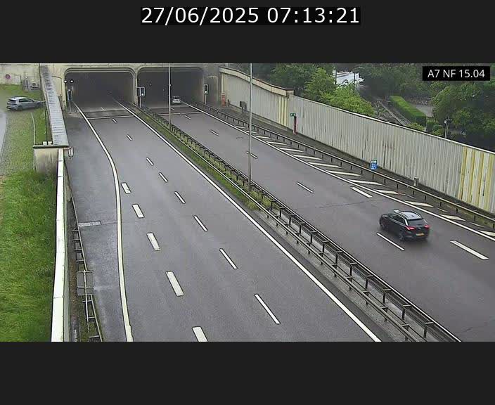 Caméra trafic Luxembourg - A7, Tunnel Mersch, entrée sud, direction Ettelbruck