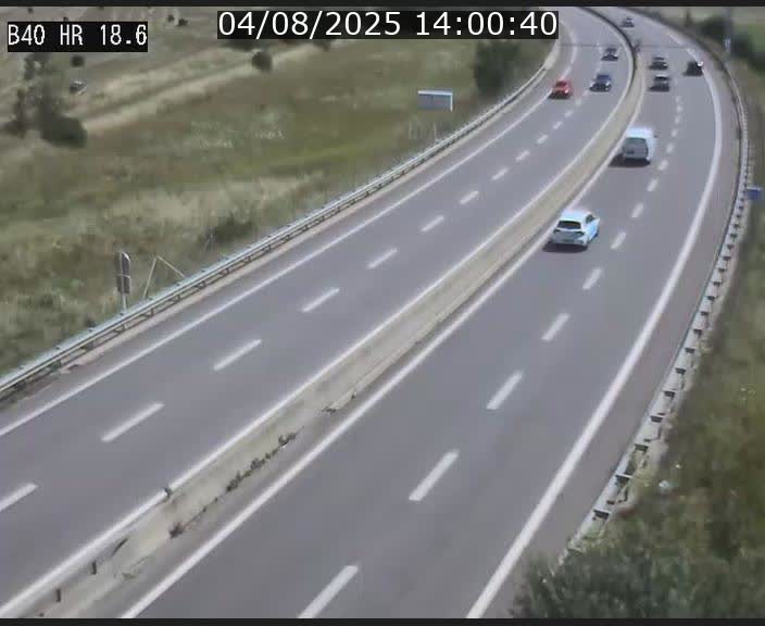 Webcam sur la route de liaison entre Micheville et Esch-Belval à la frontière entre le Luxembourg et la France. Vue orientée vers la Lorraine.