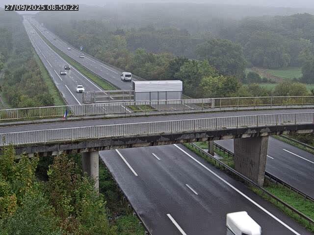 Caméra autoroute France - A31, Zoufftgen direction Luxembourg-ville, à la frontière entre la France et le Luxembourg