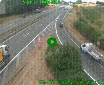 Webcam N147 au nord de Poitiers et à la jonction avec la A10