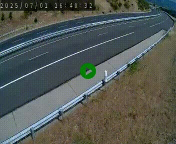 Caméra autoroutière France - A75, Engayresque, entre Millau et Séverac-le-Chateau, en direction de Montpellier