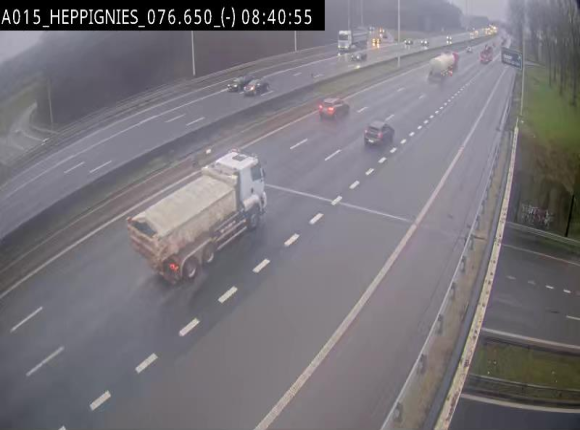 Webcam autoroute Belgique - Heppignies - E42 direction Namur - BK 76.4