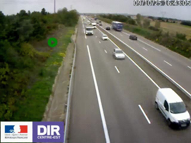 Webcam sur le contournement de Valence, sur la Nationale 7, à la jonction avec la N532, caméra orientée vers Grenoble