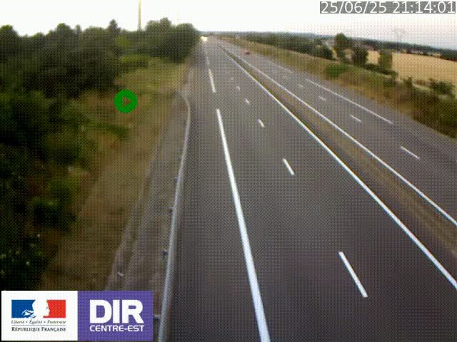 Webcam sur le contournement de Valence, sur la Nationale 7, à la jonction avec la N532, caméra orientée vers Grenoble