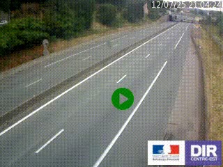 Caméra autoroutière sur l'A47 à hauteur de Givors, a proximité de Lyon. La webcam est orientée vers Lyon