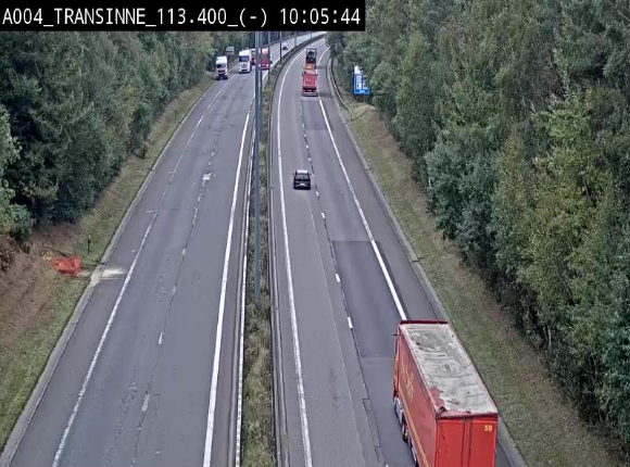 Caméra trafic E411 (A4) - Transinne direction Namur - BK 113.425