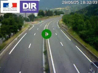 Caméra sur la Nationale 90 (N90) à La Léchère, en direction et à proximité d'Albertville