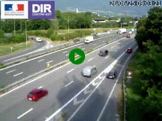 Caméra routière à hauteur de la sortie 15 Chambéry-centre au PK 4,103 en direction d'Albertville