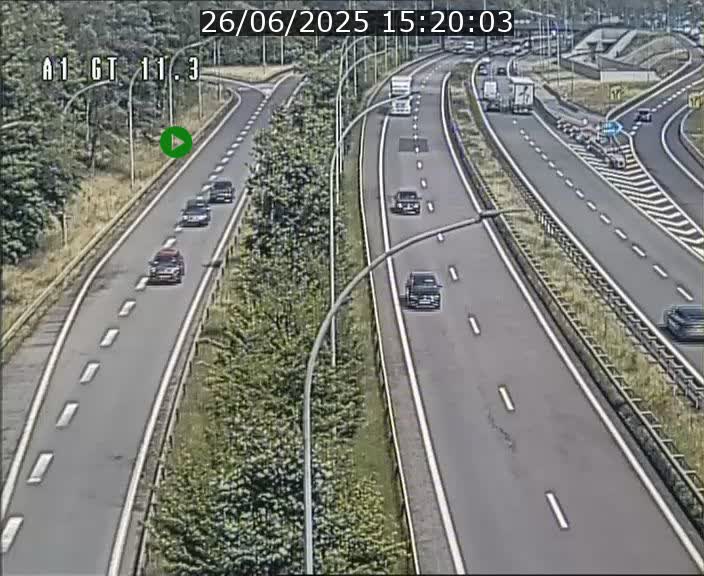 Traffic live webcam Luxembourg Senningerberg - A1 direction Allemagne - BK 11.3