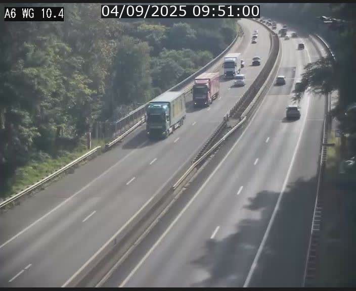 Traffic live webcam Luxembourg Mamer - A6 - BK 10.4 - direction Luxembourg/France/Allemagne