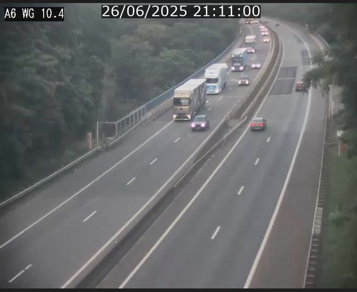 Traffic live webcam Luxembourg Mamer - A6 - BK 10.4 - direction Luxembourg/France/Allemagne