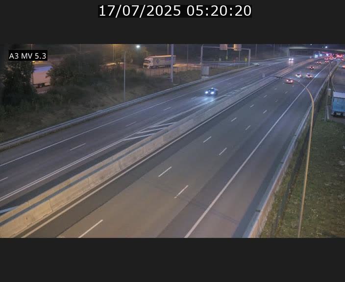 Webcam à l'Aire de Berchem au Luxembourg sur l'A3. Vue orientée vers la France