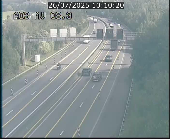 Webcam Autoroute après la Croix de Bettembourg en direction de Luxembourg sur l'A3