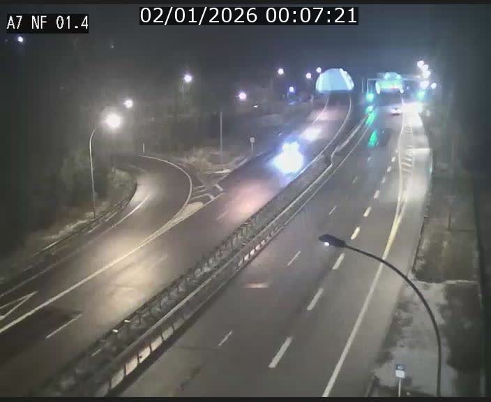 Caméra autoroute Luxembourg A7 - Echangeur Waldhaff - direction Tunnel Stafelter