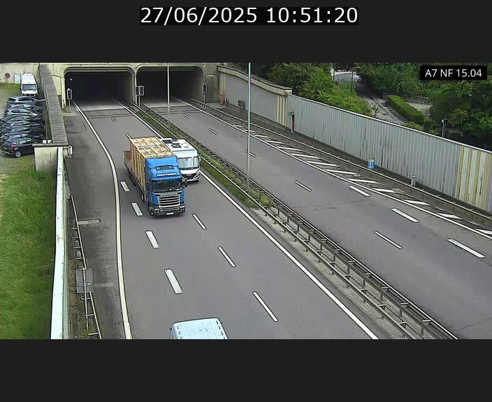 Caméra trafic Luxembourg - A7, Tunnel Mersch, entrée sud, direction Ettelbruck