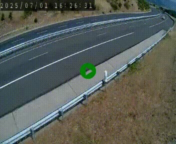 Caméra autoroutière France - A75, Engayresque, entre Millau et Séverac-le-Chateau, en direction de Montpellier