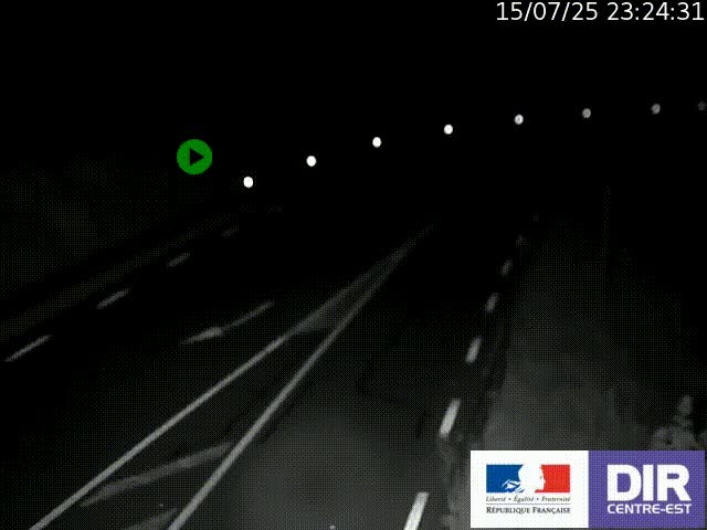 Webcam sur le col Pin Bouchain, vue orientée vers Roanne, en provenance de Lyon sur la nationale 7 (N7)