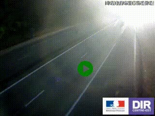 Caméra autoroutière sur l'A47 à hauteur de Givors, a proximité de Lyon. La webcam est orientée vers Lyon
