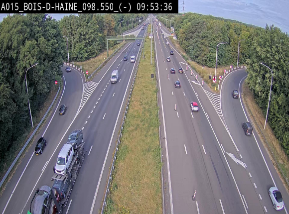 Webcam autoroute Belgique - Bois d'Haine - E42 - BK 98.6