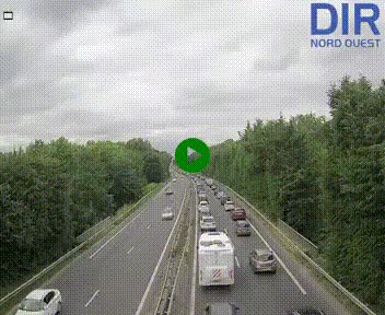Webcam sur le périphérique de Caen (N814) à l'est de la ville, à Mondeville hauteur de la sortie 2, Presqu'île-Rives de l'Orne, au bout de l'autoroute A13