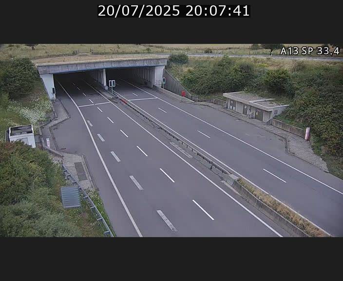 Webcam trafic sur A13 à hauteur d'Altwies en direction de Mondorf-les-bains et en provenance de l'Allemagne