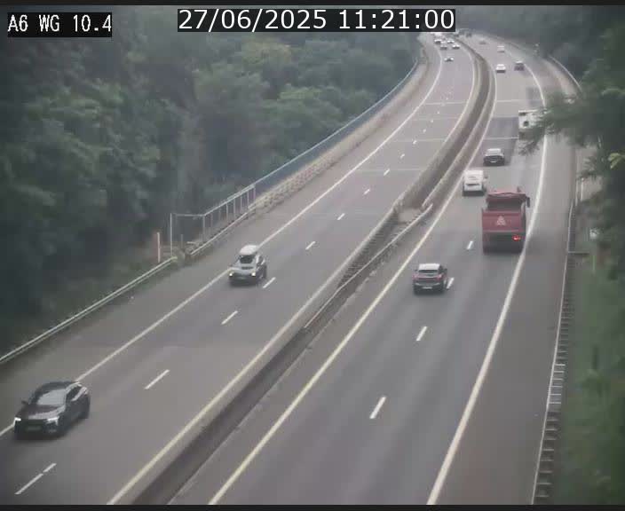 Traffic live webcam Luxembourg Mamer - A6 - BK 10.4 - direction Luxembourg/France/Allemagne