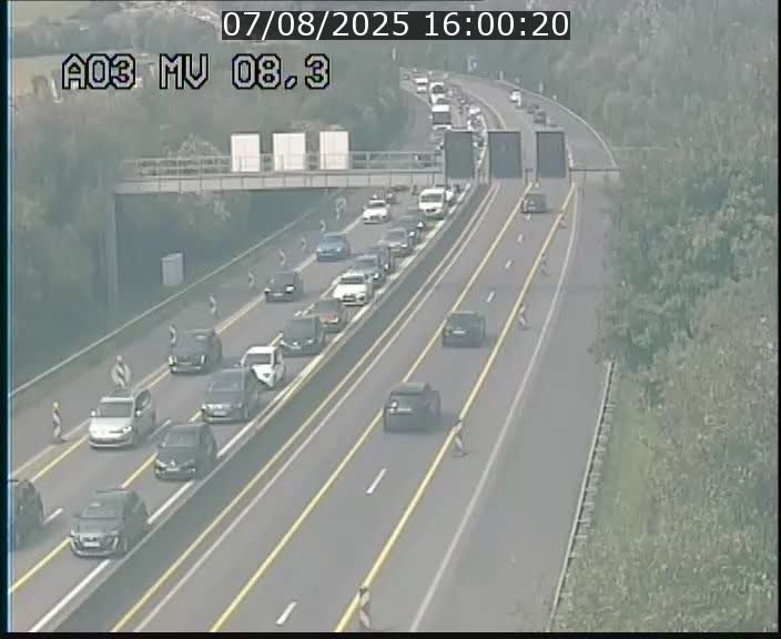 Webcam Autoroute après la Croix de Bettembourg en direction de Luxembourg sur l'A3