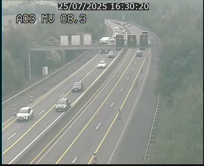 Webcam Autoroute après la Croix de Bettembourg en direction de Luxembourg sur l'A3