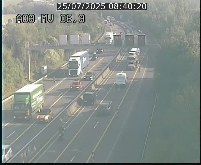 Webcam Autoroute après la Croix de Bettembourg en direction de Luxembourg sur l'A3