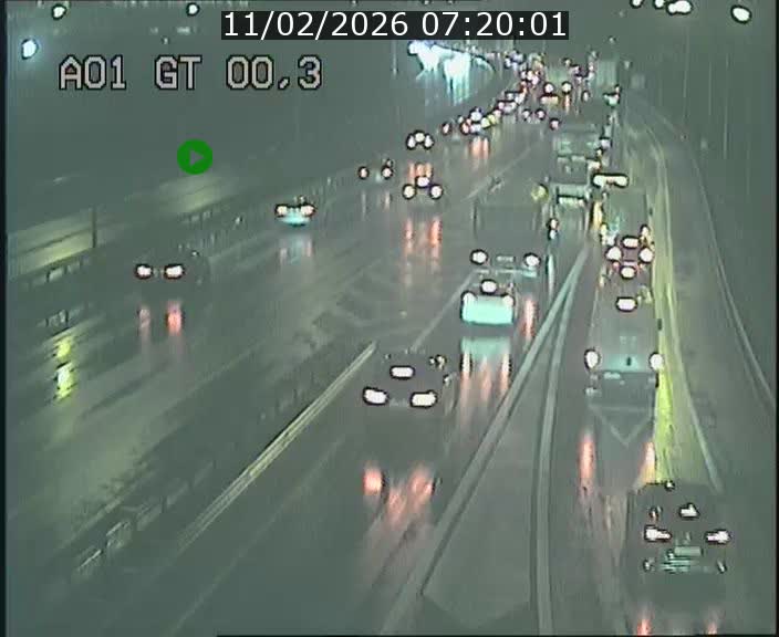 Traffic live webcam Luxembourg Croix de Gasperich - A1 direction Kirchberg - BK 0.3