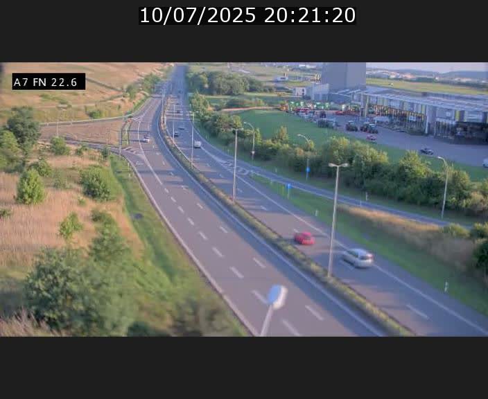 Caméra trafic Luxembourg - A7, Colmar-berg direction Mersch