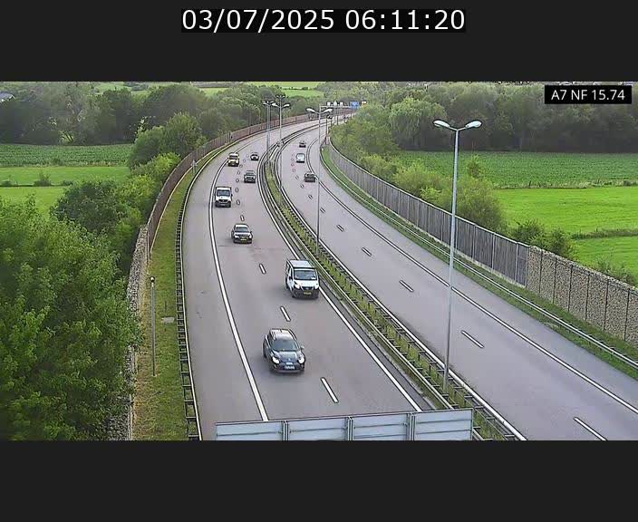 Caméra trafic Luxembourg - A7, Tunnel Mersch, entrée nord, direction Lorentzweiler