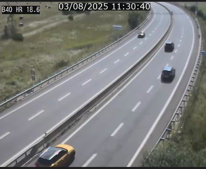 Webcam sur la route de liaison entre Micheville et Esch-Belval à la frontière entre le Luxembourg et la France. Vue orientée vers la Lorraine.