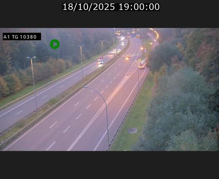 Traffic live webcam Luxembourg Senningerberg - A1 direction Luxembourg Kirchberg - BK 10.3