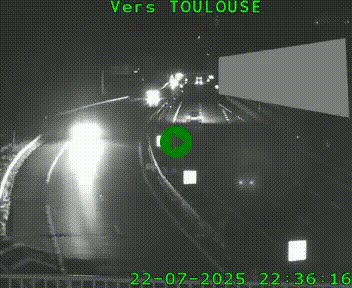 Caméra routière sur l'autoroute A20 à Noailles, en périphérie de Brive-la-Gaillarde. Vue orientée vers Toulouse