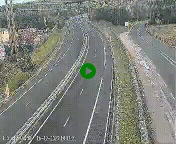 Caméra autoroute A75 à hauteur du col du rocher blanc en direction de Montpellier