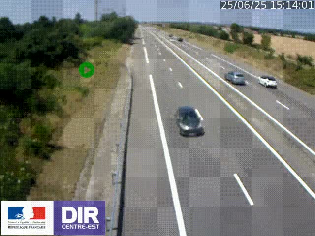 Webcam sur le contournement de Valence, sur la Nationale 7, à la jonction avec la N532, caméra orientée vers Grenoble