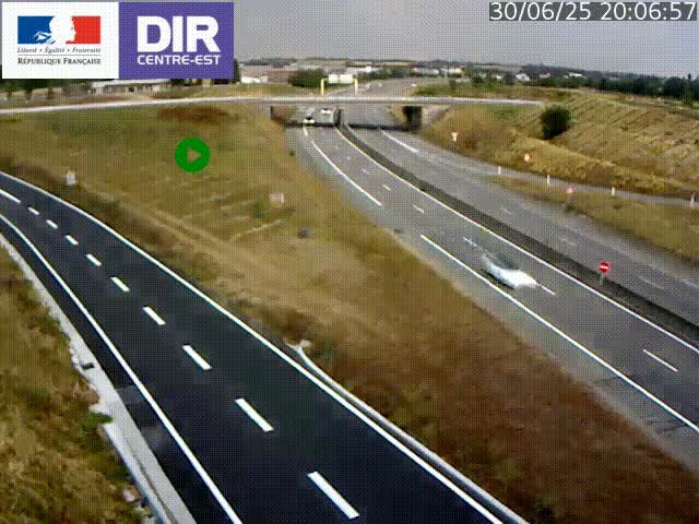 Webcam sur le contournement de Valence, sur la Nationale 7, caméra orientée vers Lyon