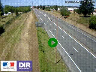 Webcam à Mably, à proximité de Roanne en direction de Moulins sur la N7