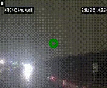 Webcam routière sur N338 à hauteur de Grand-Quevilly en périphérie de Rouen. Vue orientée vers Rouen