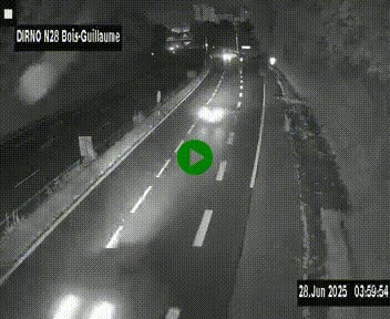 Webcam routière à hauteur de Bois-Guillaume en périphérie de Rouen. Vue orientée vers Rouen