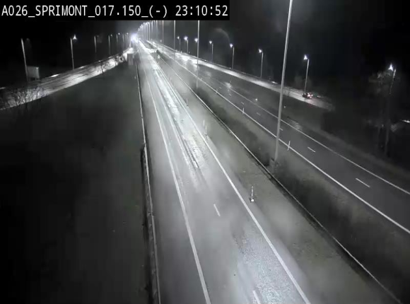 Webcam E25 (A26) à hauteur de Sprimont en direction de Liège et en provenance de Bastogne