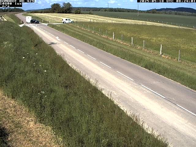 Webcam à Dombrot-le-Sec dans le département des Vosges sur la D429 à 407 mètres d'altitude