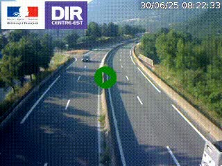 Caméra sur la Nationale 90 (N90) à La Léchère, en direction et à proximité d'Albertville