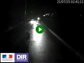 Caméra autoroute sur A6 - Valvert, près de Lyon, en direction de Paris, à hauteur de la sortie 36 Porte du Valvert