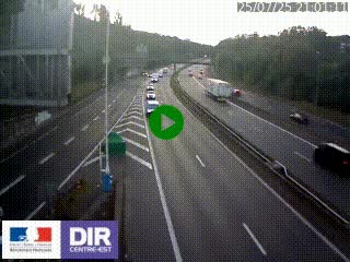 Caméra autoroute sur A6 - Valvert, près de Lyon, en direction de Paris, à hauteur de la sortie 36 Porte du Valvert